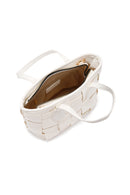 Women's Cream Long Strap Knitted Patterned Crossbody Bag | Derimod