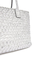 Women's Silver Knit Shoulder Bag | Derimod
