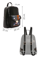 Women's Black Printed Backpack | Derimod