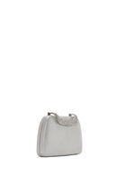 Women's Silver Long Chain Strap Stoned Clutch Bag | Derimod