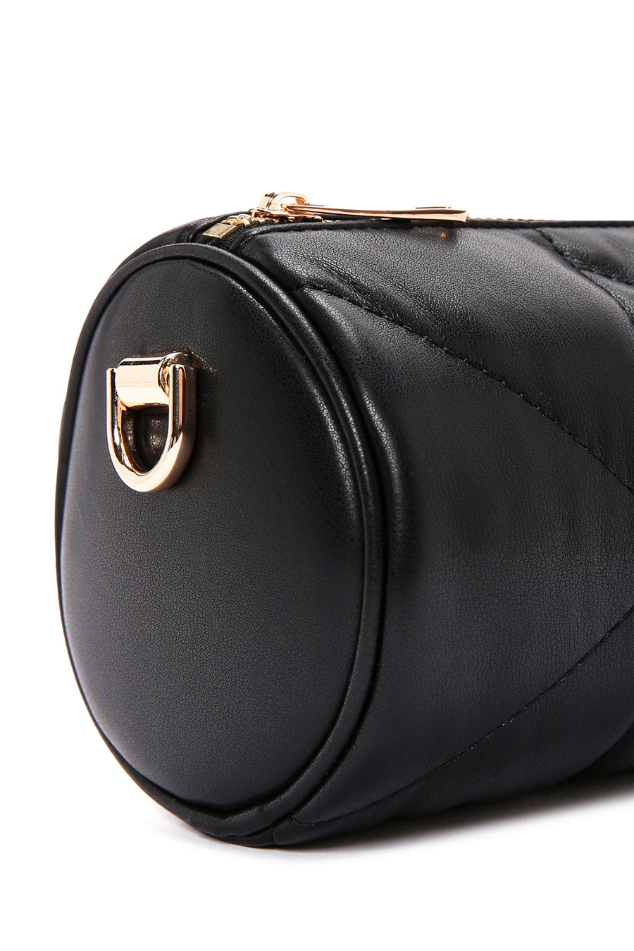 Women's Black Long Strap Quilted Shoulder Bag