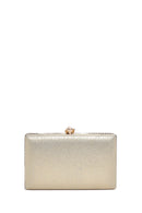Women's Gold Long Chain Strap Stoned Clutch Bag | Derimod