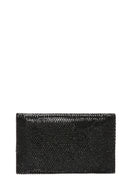 Women's Black Long Chain Strap Stoned Clutch Bag | Derimod