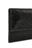Women's Black Long Chain Strap Stoned Clutch Bag | Derimod