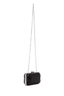Women's Black Long Chain Strap Knitted Patterned Crossbody Bag | Derimod