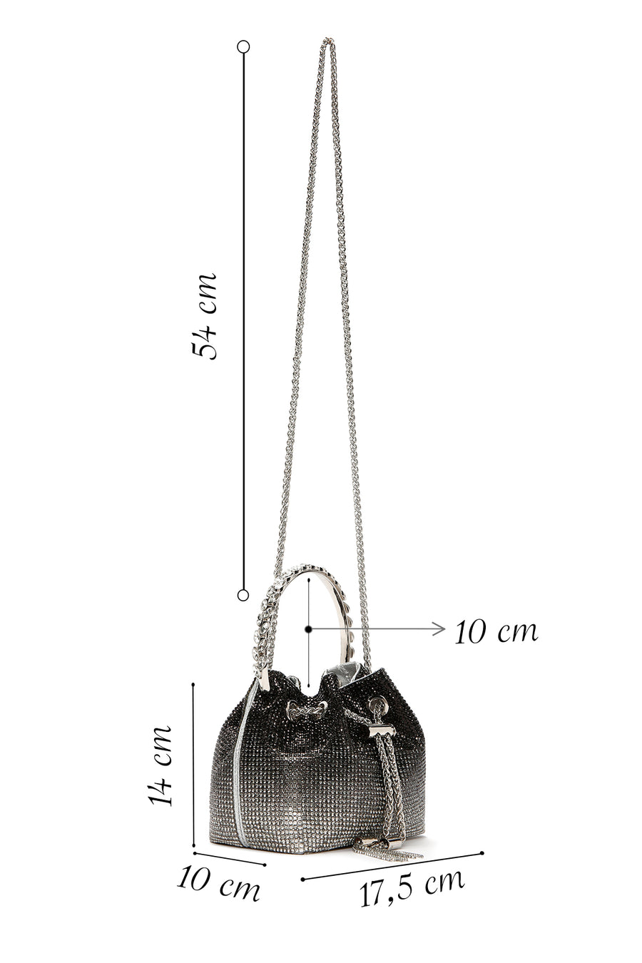 Women's Powder Long Chain Strap Stone Cross Bag