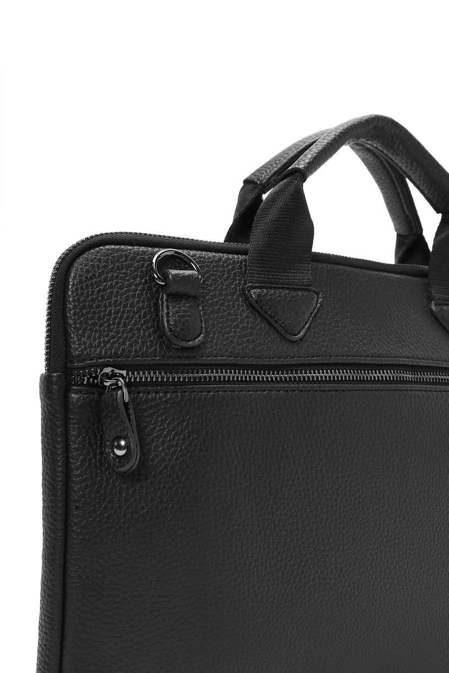 Men's Black Long Strap Briefcase