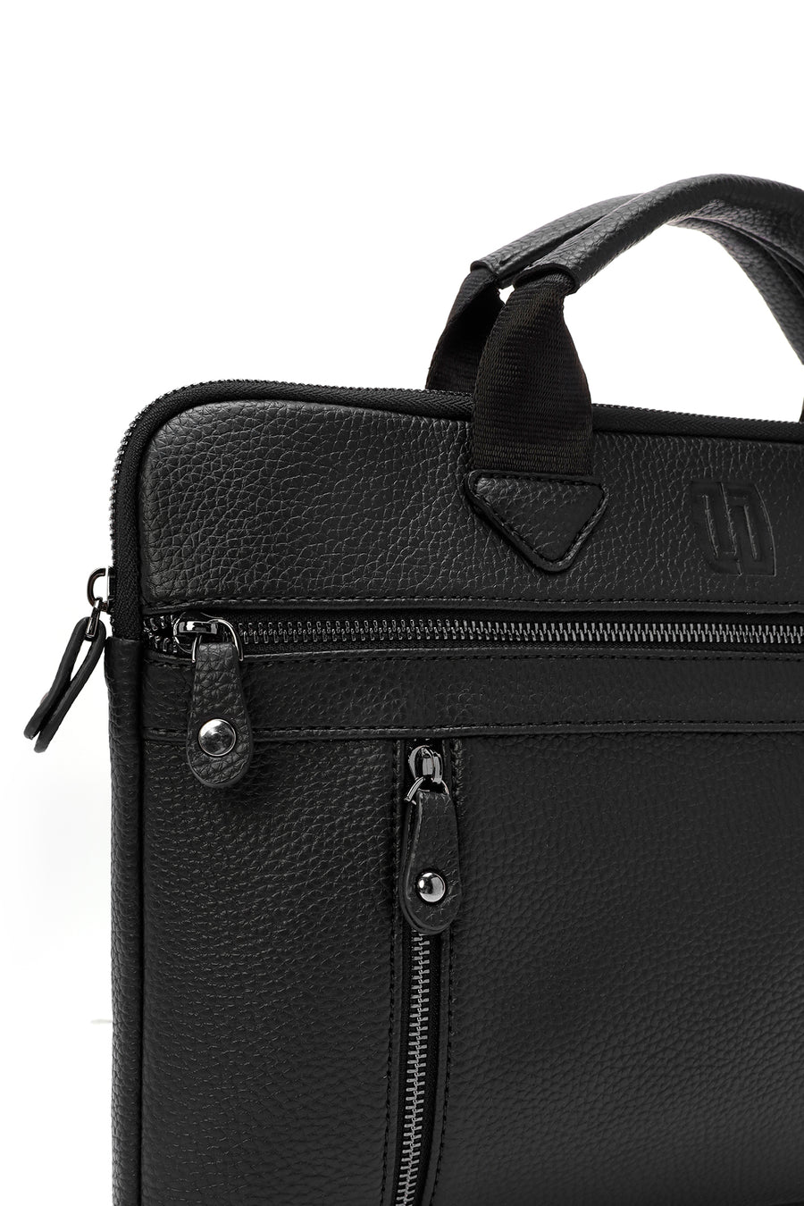 Men's Black Long Strap Briefcase