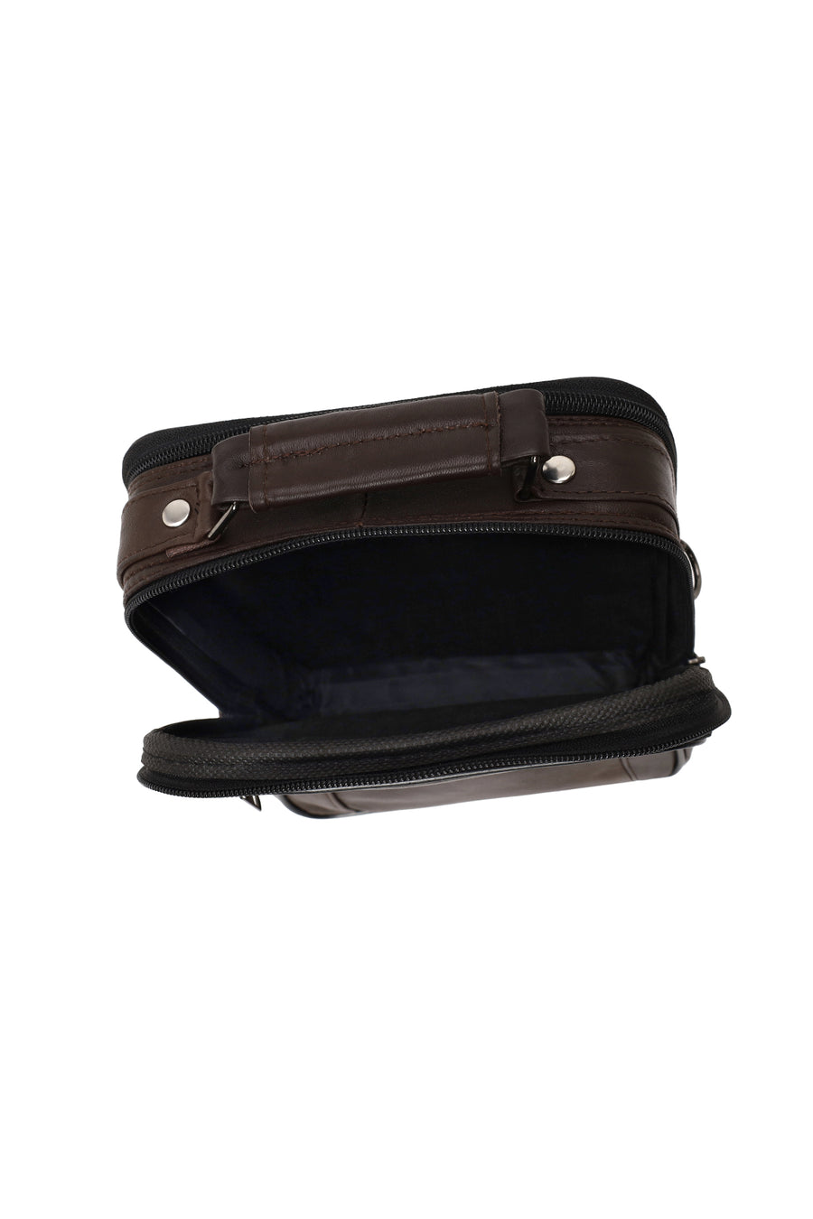 Men's Brown Long Strap Leather Handbag