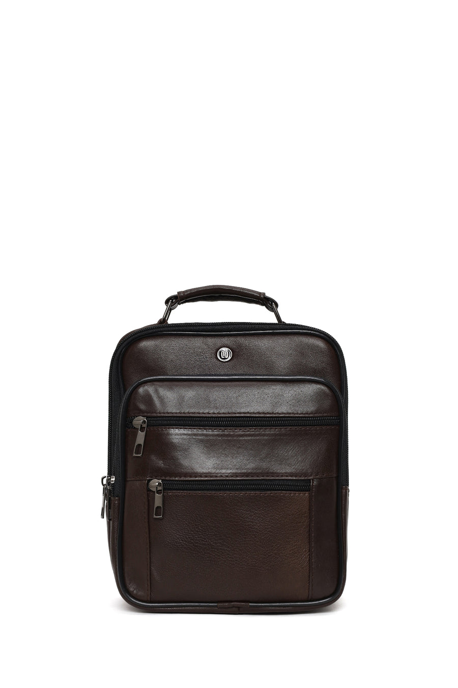 Men's Brown Long Strap Leather Handbag