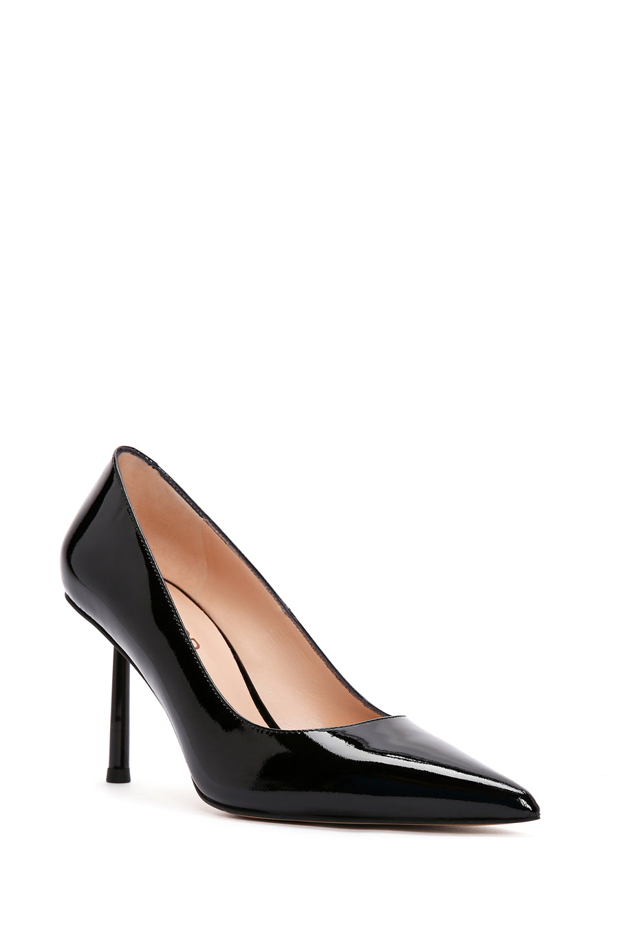 Kadın Siyah Topuklu Deri Stiletto