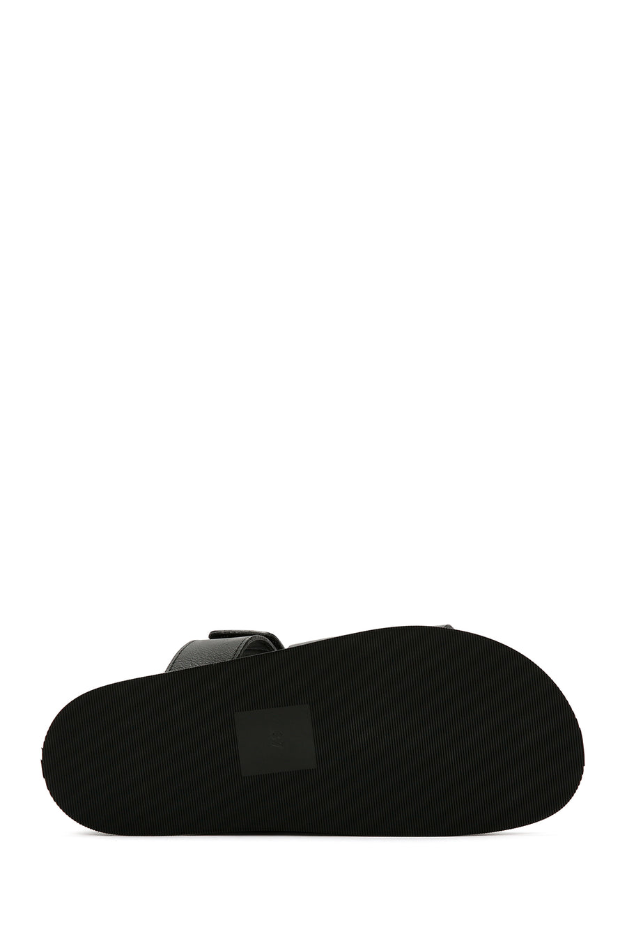 Women's Black Leather Slippers