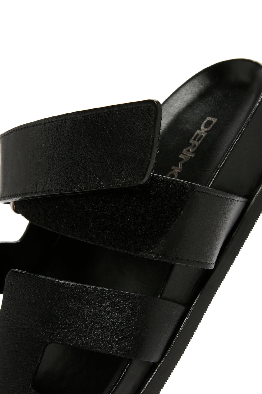 Women's Black Leather Slippers
