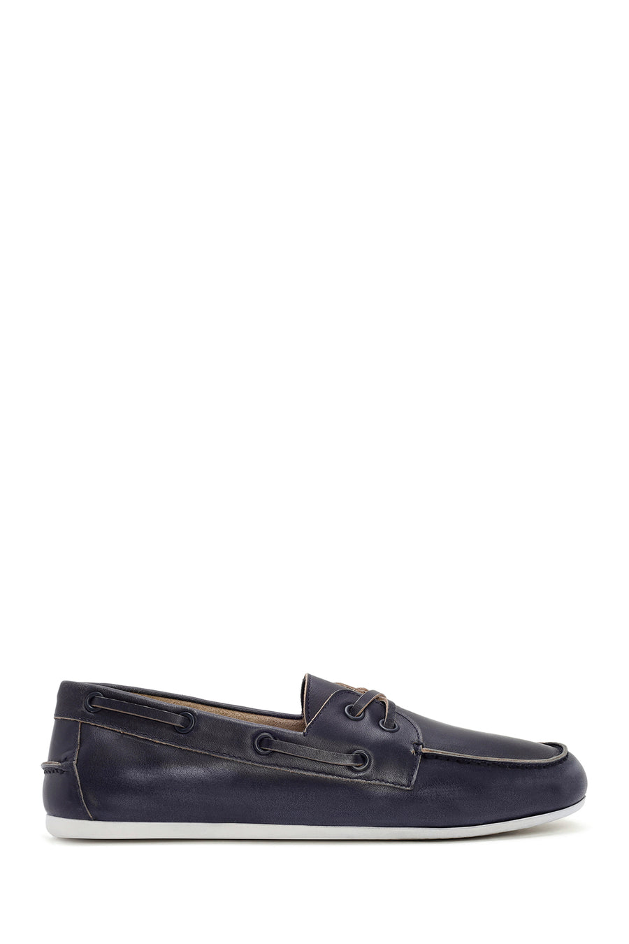 Kadın Lacivert Deri Maskülen Loafer 24SFD121518 | Derimod