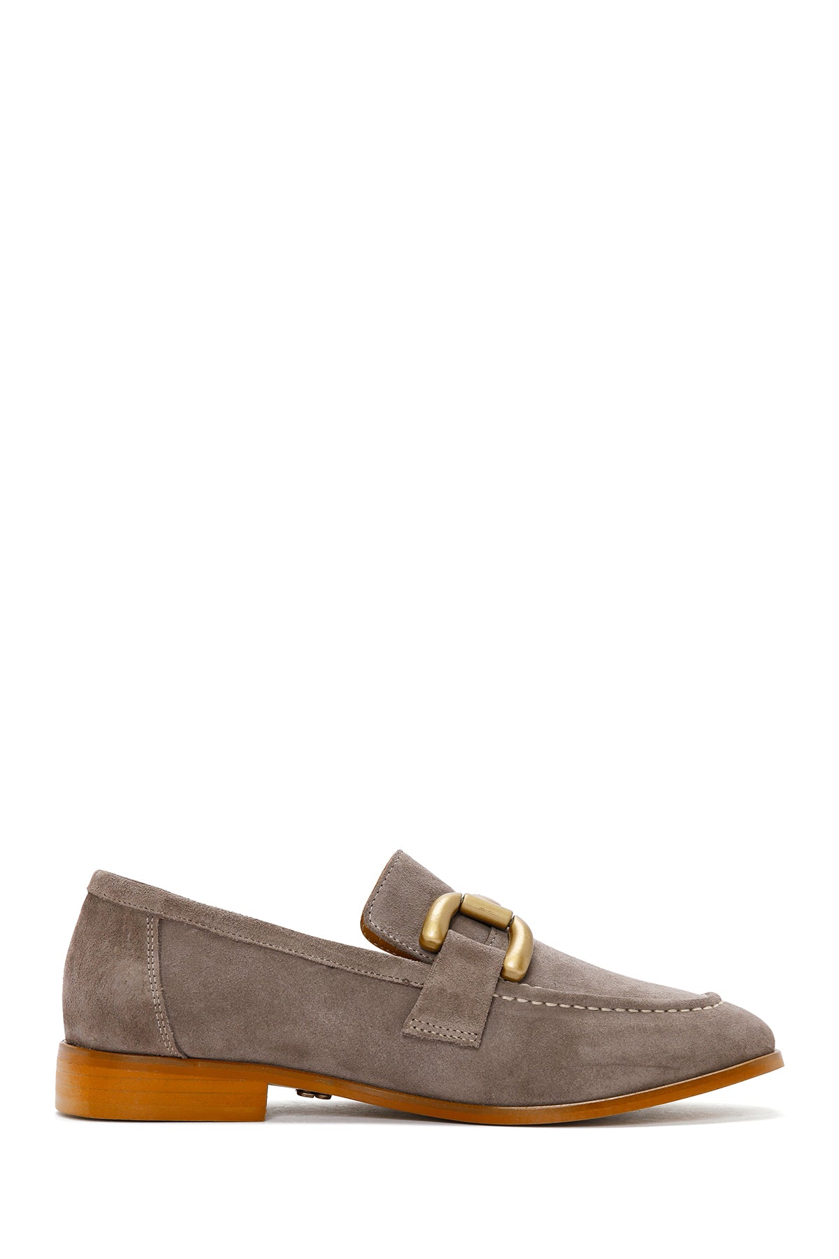 Kadın Vizon Süet Deri Maskülen Loafer 24SFD131910 | Derimod