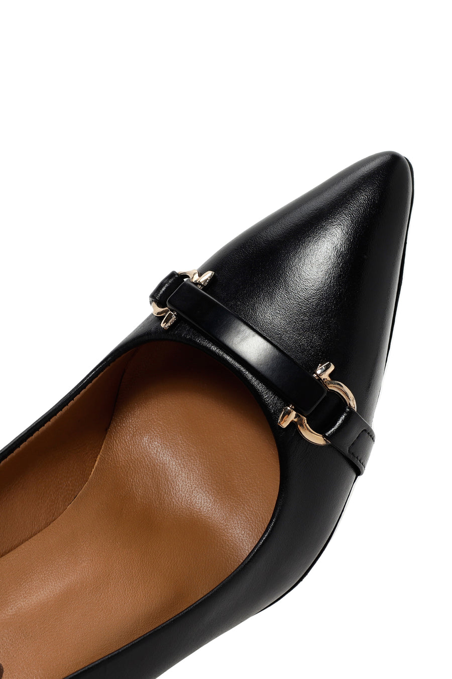 Kadın Siyah Toka Detaylı Topuklu Deri Stiletto