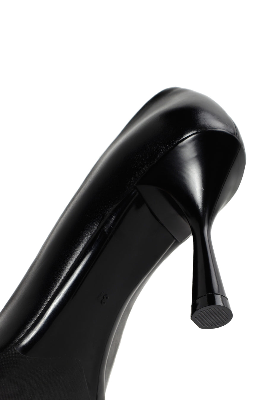 Kadın Siyah Toka Detaylı Topuklu Deri Stiletto