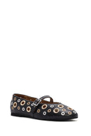 
Women's Black Leather Ballet Flats
 | Derimod