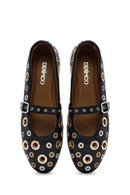 
Women's Black Leather Ballet Flats
 | Derimod