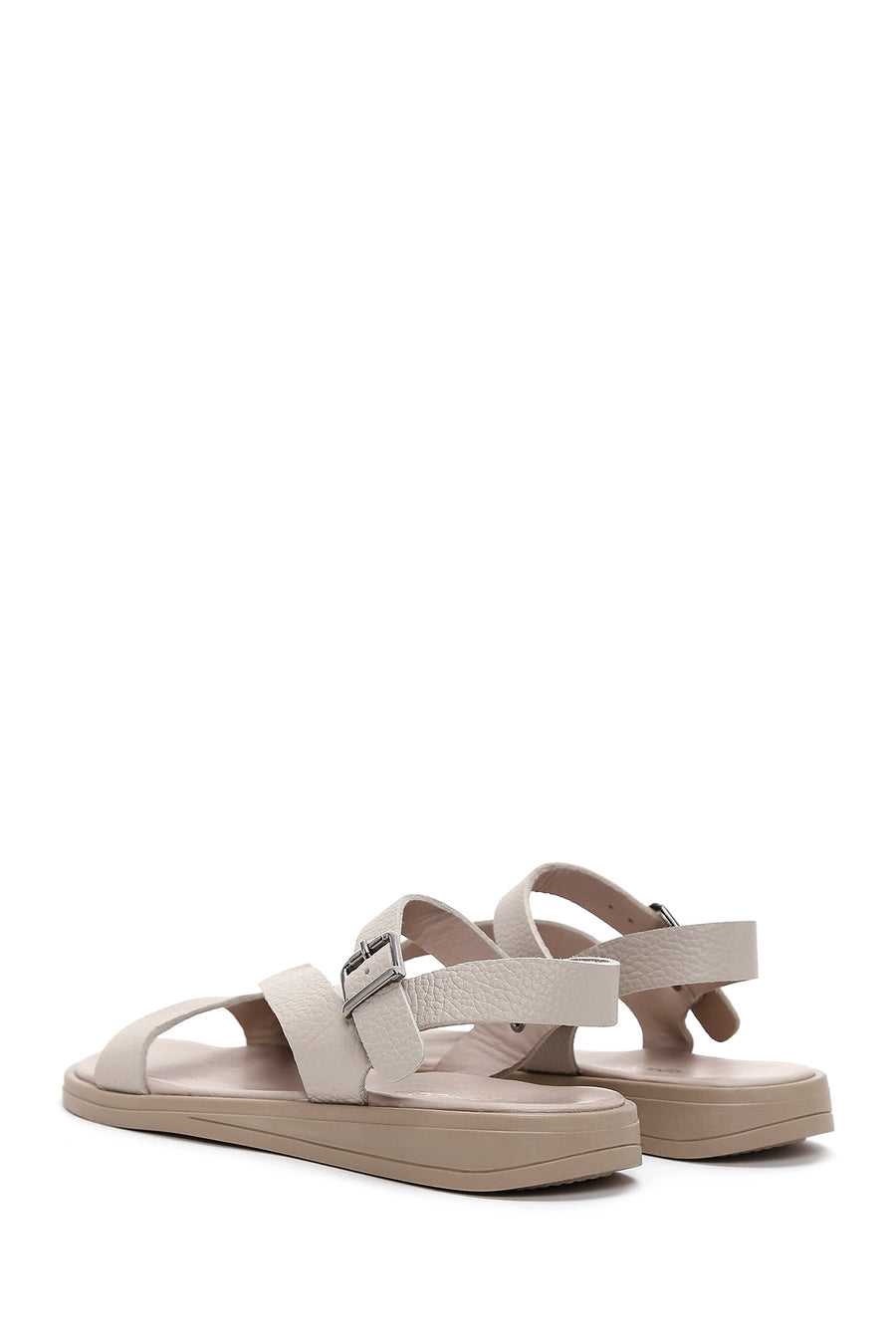 Women's Mink Ankle Strap Leather Sandals