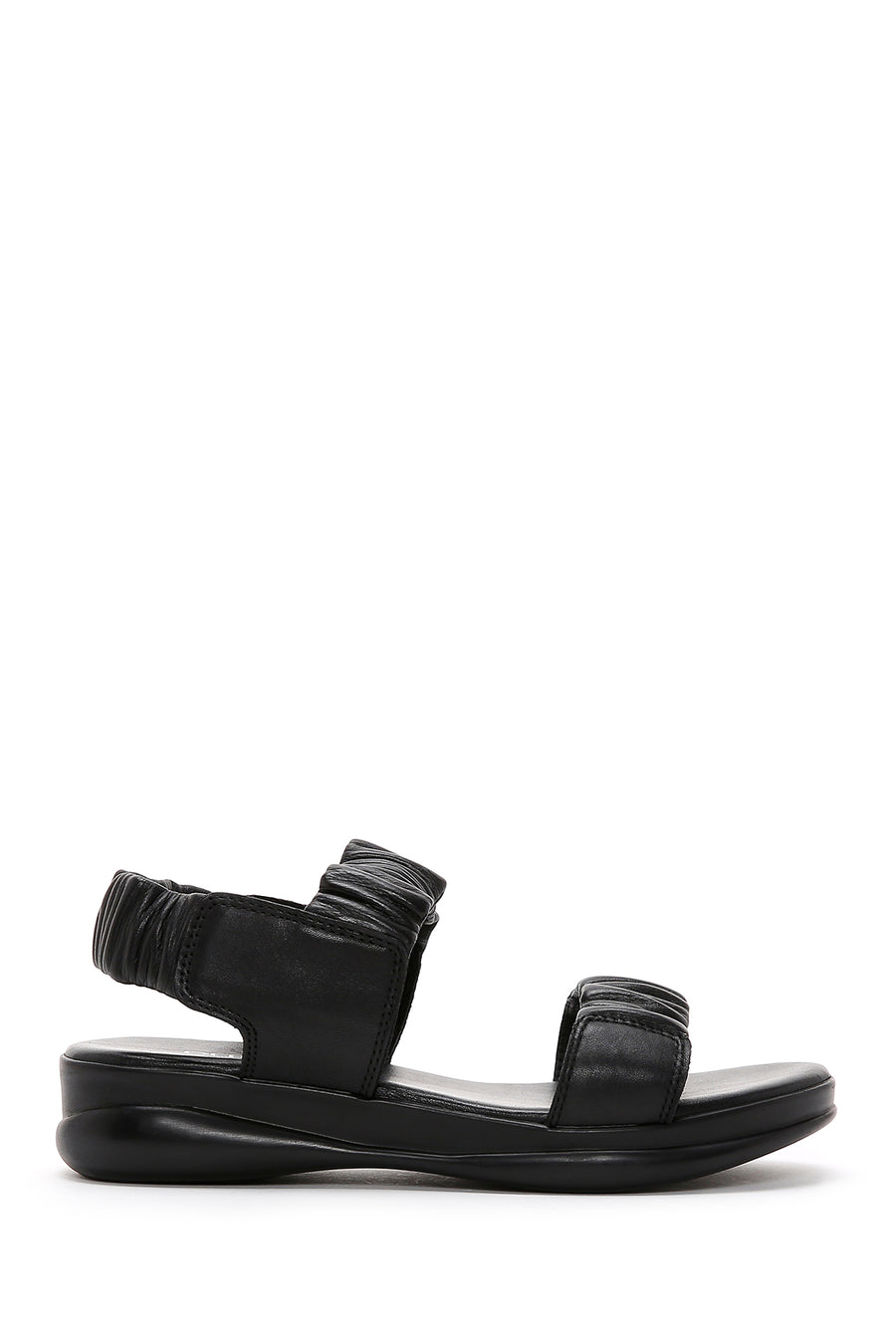 Women's Black Leather Comfort Sandals 24SFD150618 | Derimod