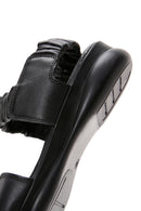 Women's Black Leather Comfort Sandals | Derimod
