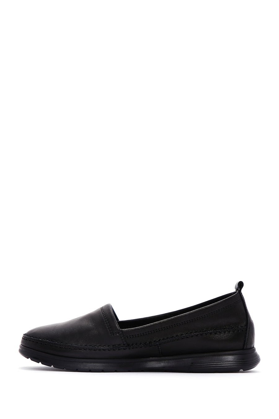 Women's Black Leather Comfort Loafer