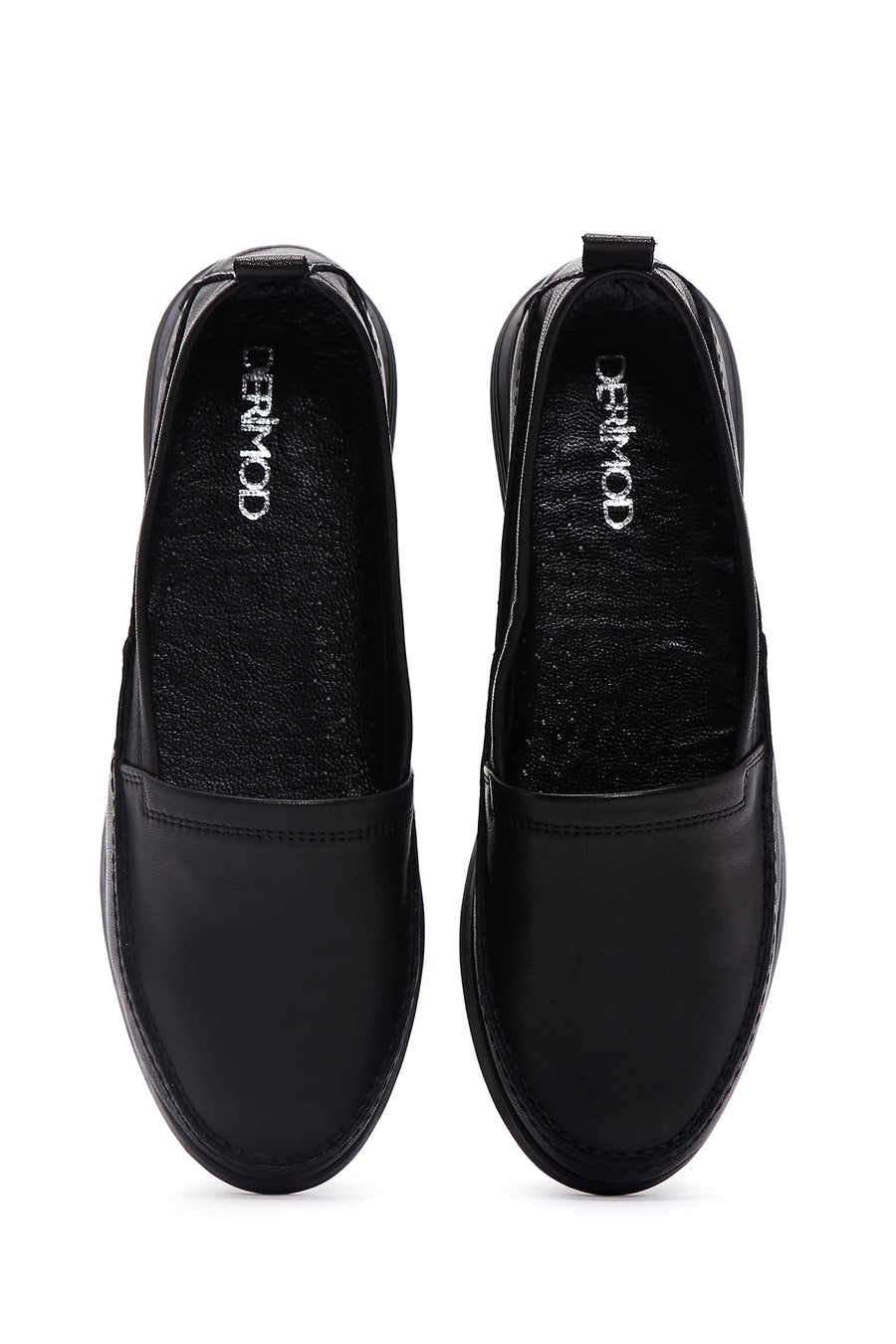 Women's Black Leather Comfort Loafer