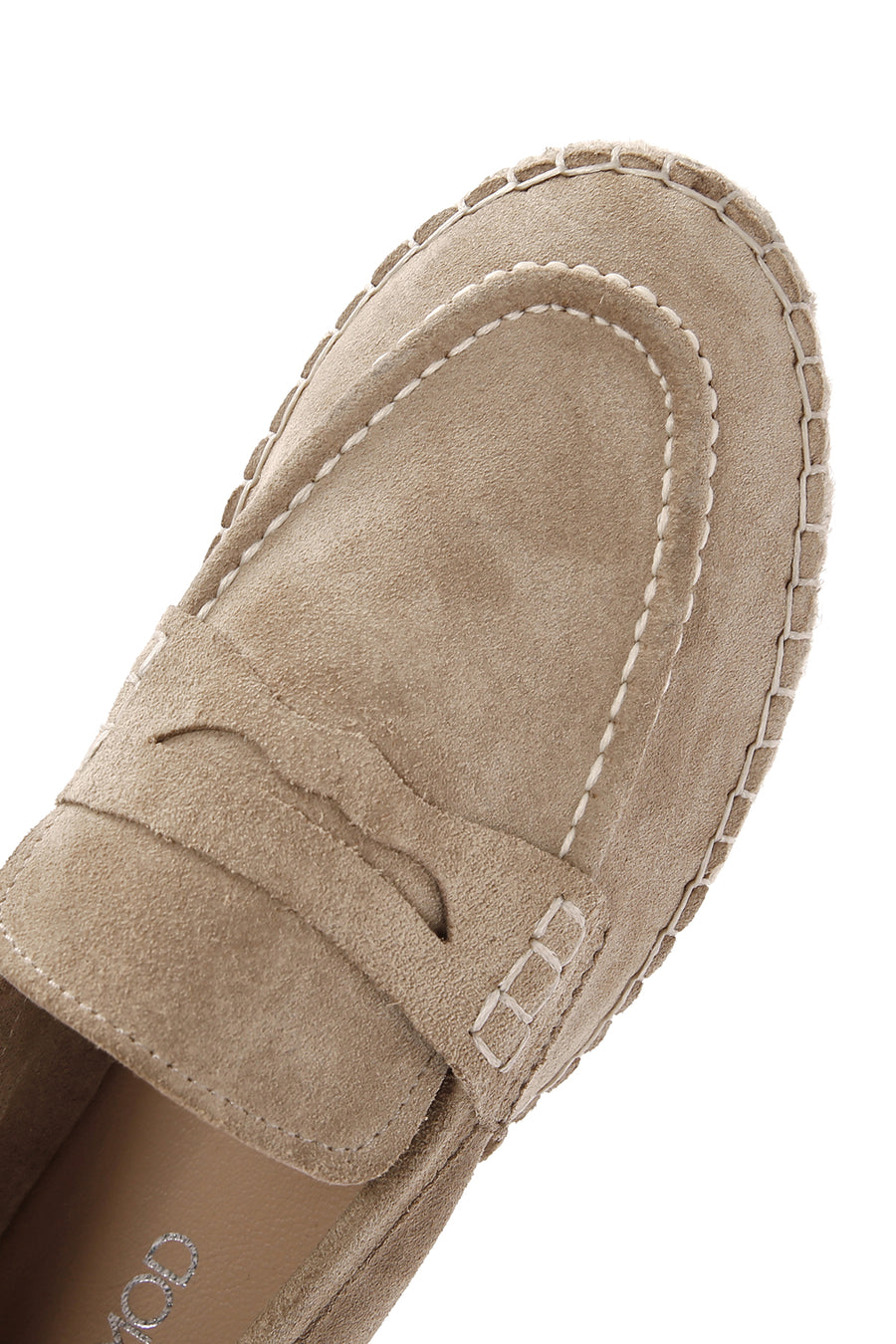 Women's Beige Suede Leather Espadrille