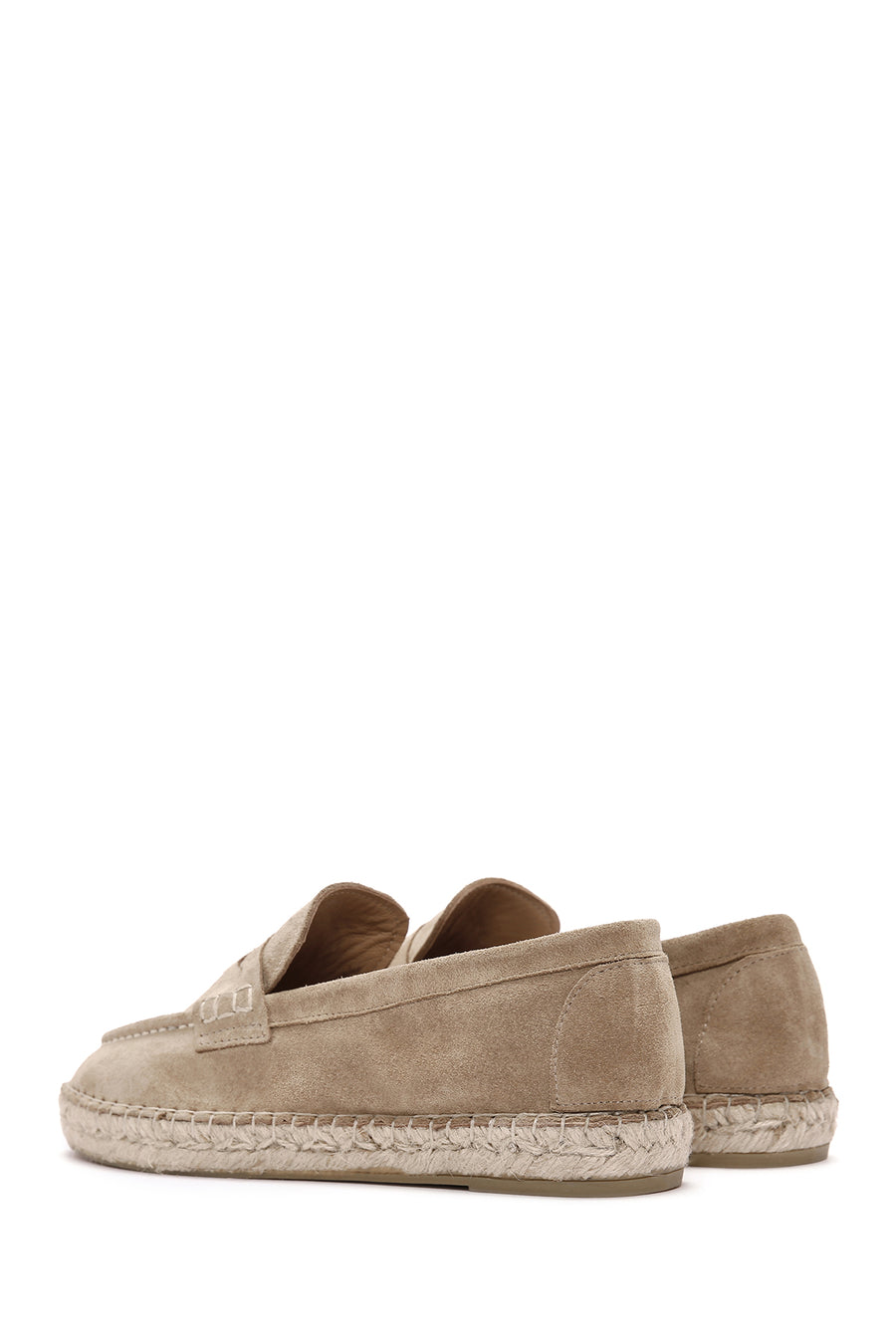 Women's Beige Suede Leather Espadrille