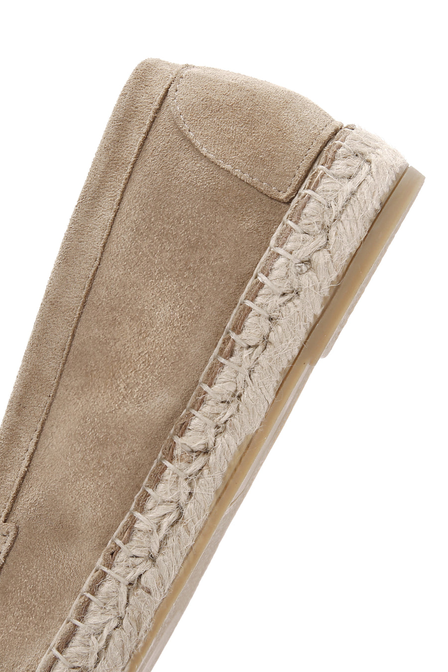 Women's Beige Suede Leather Espadrille