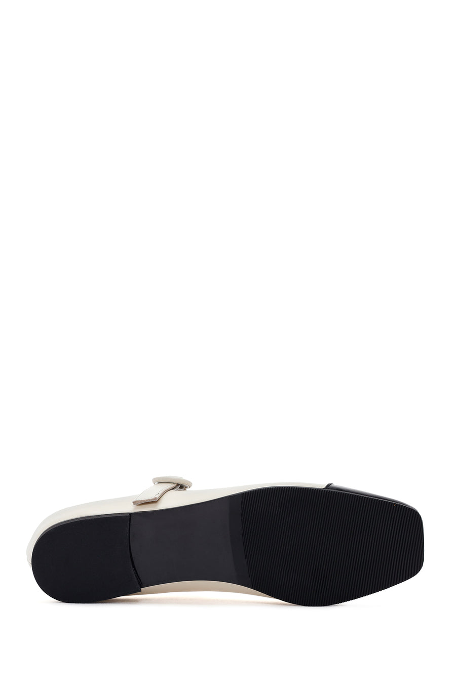 Women's Cream Banded Leather Ballerinas