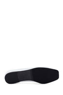 Women's White Leather Ballerinas | Derimod