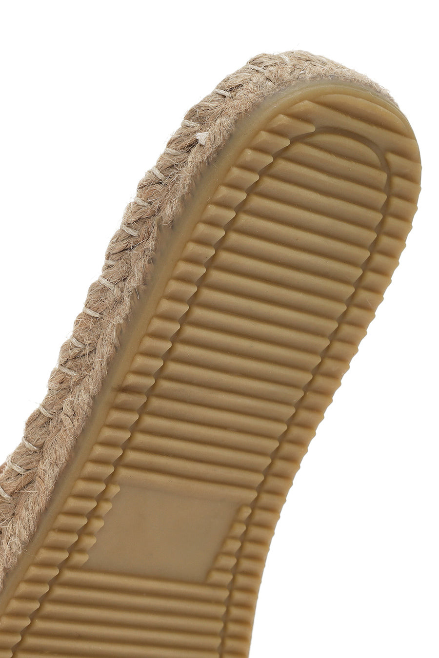 Women's Beige Knitted Leather Espadrille Slippers