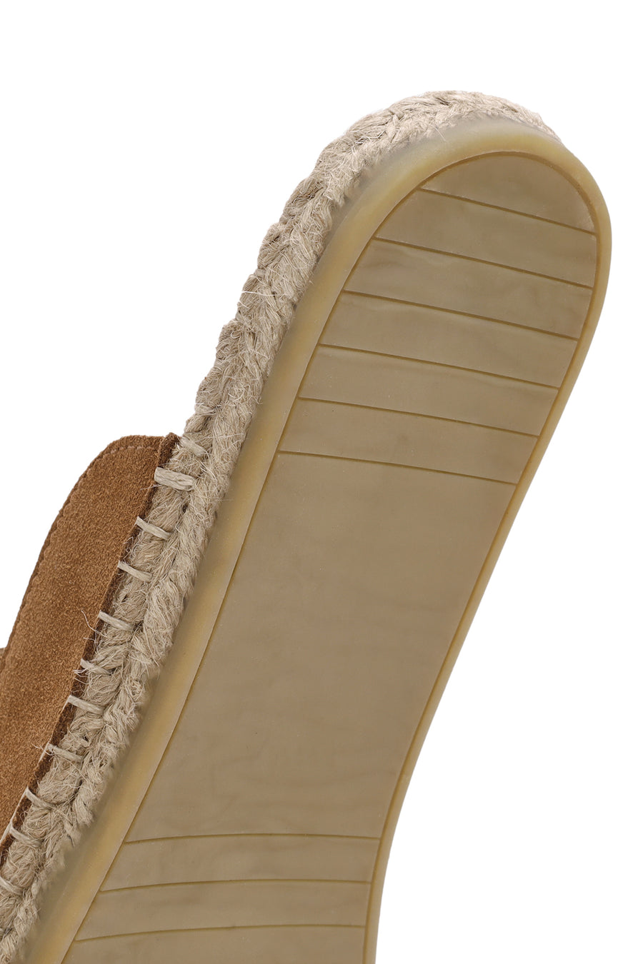 Women's Tan Suede Leather Espadrille Slippers