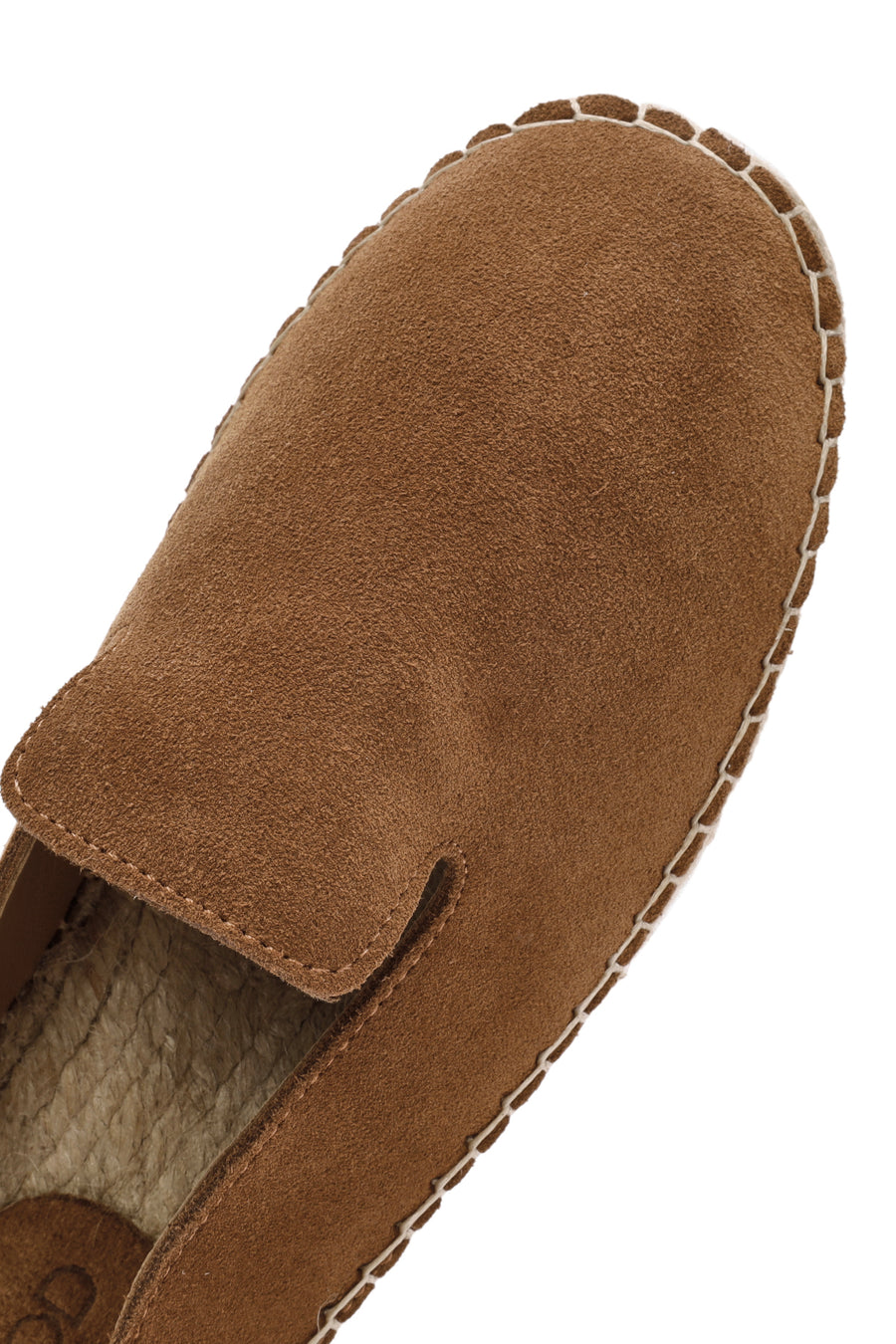 Women's Tan Suede Leather Espadrille Slippers