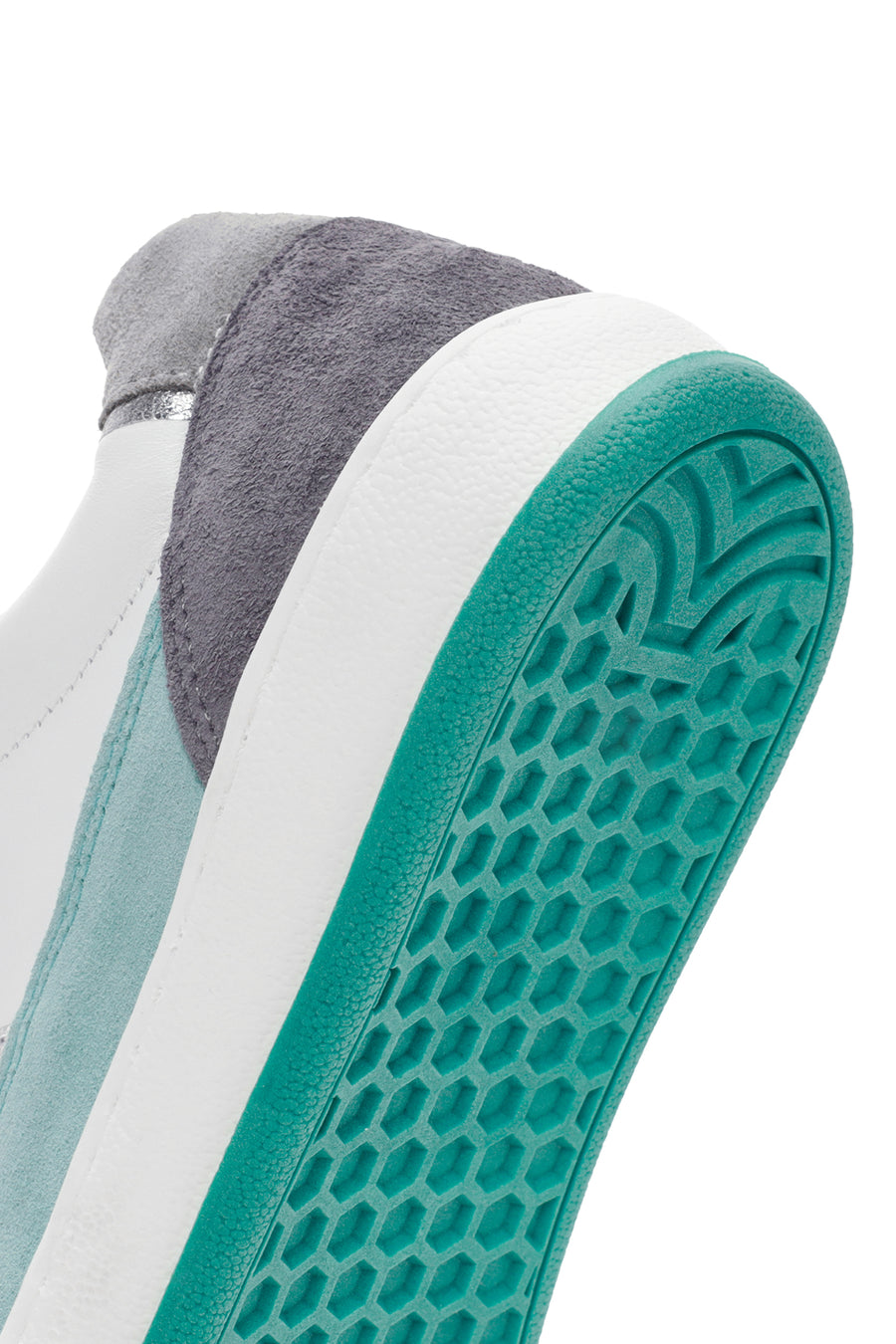 Women's White Lace-Up Leather Sneaker