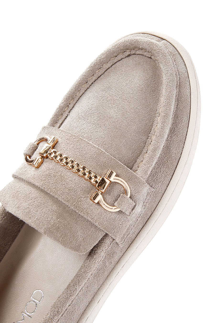 Women's Gray Suede Leather Casual Loafer