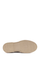 Women's Gray Suede Leather Masculine Shoes | Derimod
