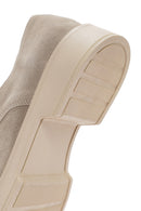 Women's Gray Suede Leather Masculine Shoes | Derimod