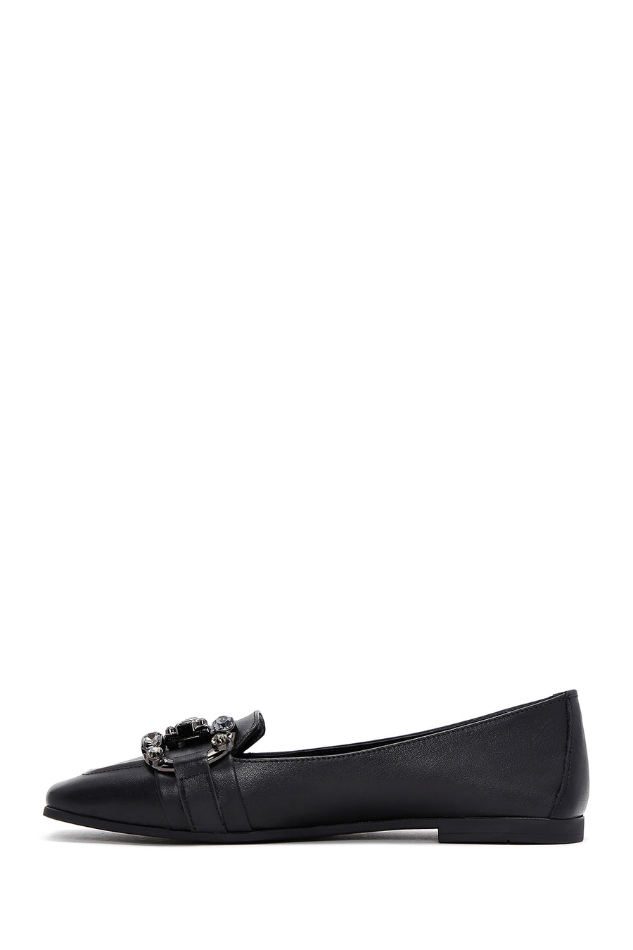 Women's Black Stone Leather Loafer