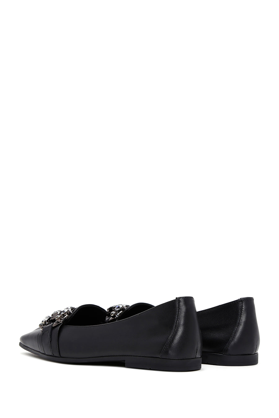 Women's Black Stone Leather Loafer