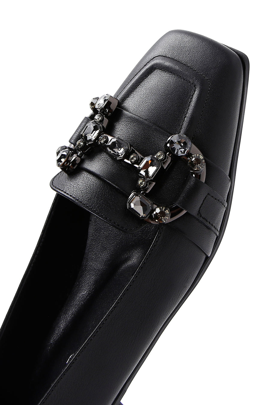 Women's Black Stone Leather Loafer