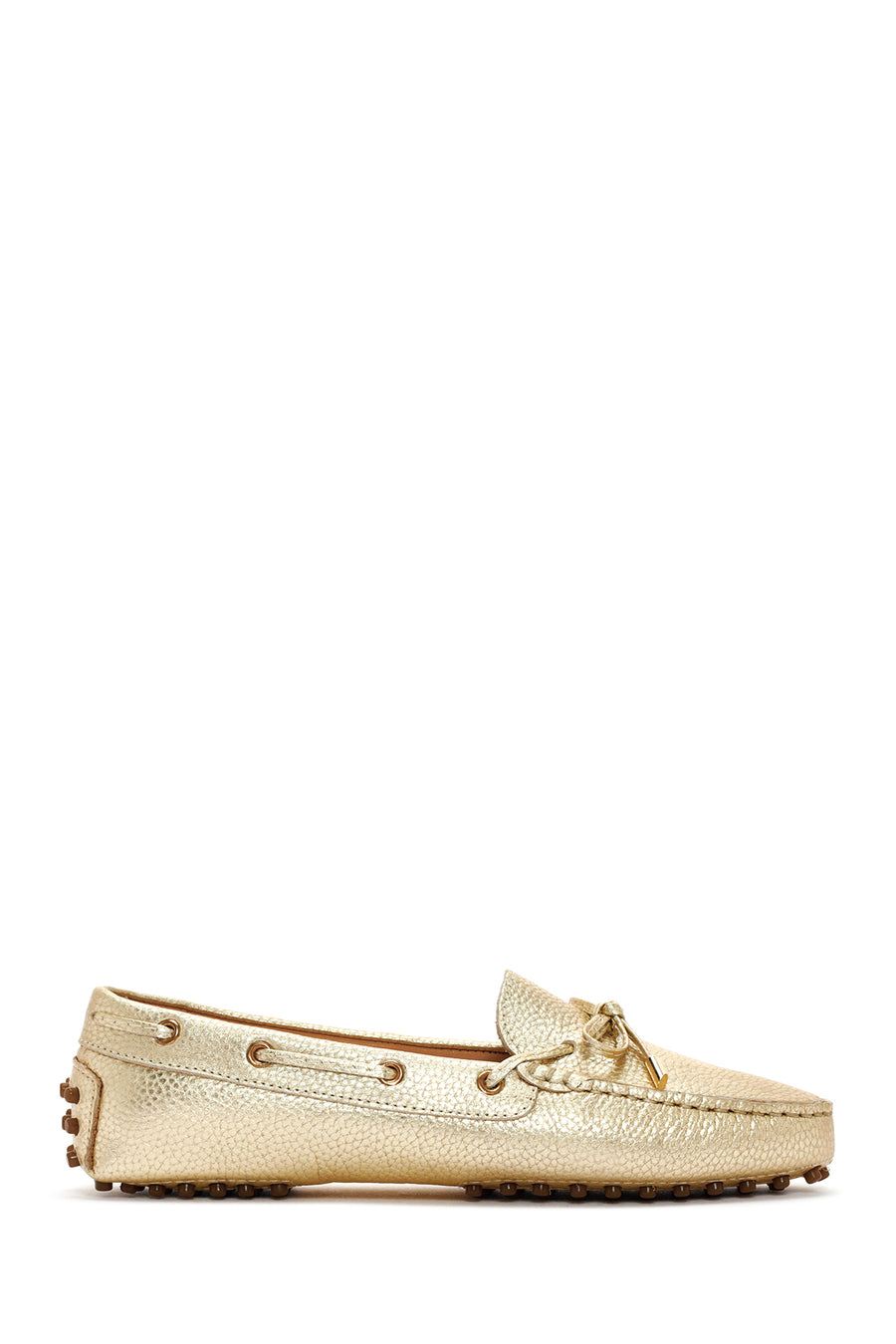 Kadın Altın Deri Loafer 24SFD290632 | Derimod