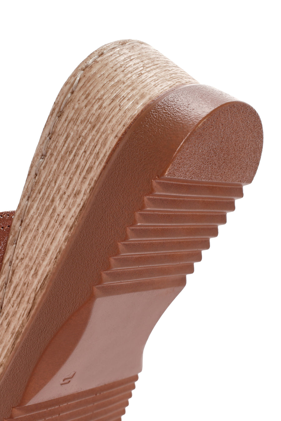 Women's Tan Thick Soled Leather Comfort Slippers