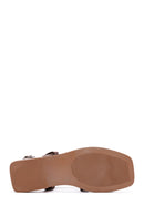 Women's Brown Leather Bodrum Sandals | Derimod