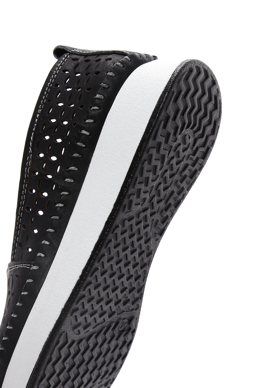 Kadın Siyah Kalın Tabanlı Deri Comfort Loafer