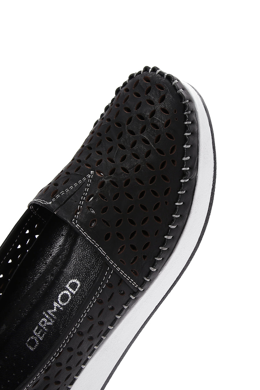 Kadın Siyah Kalın Tabanlı Deri Comfort Loafer