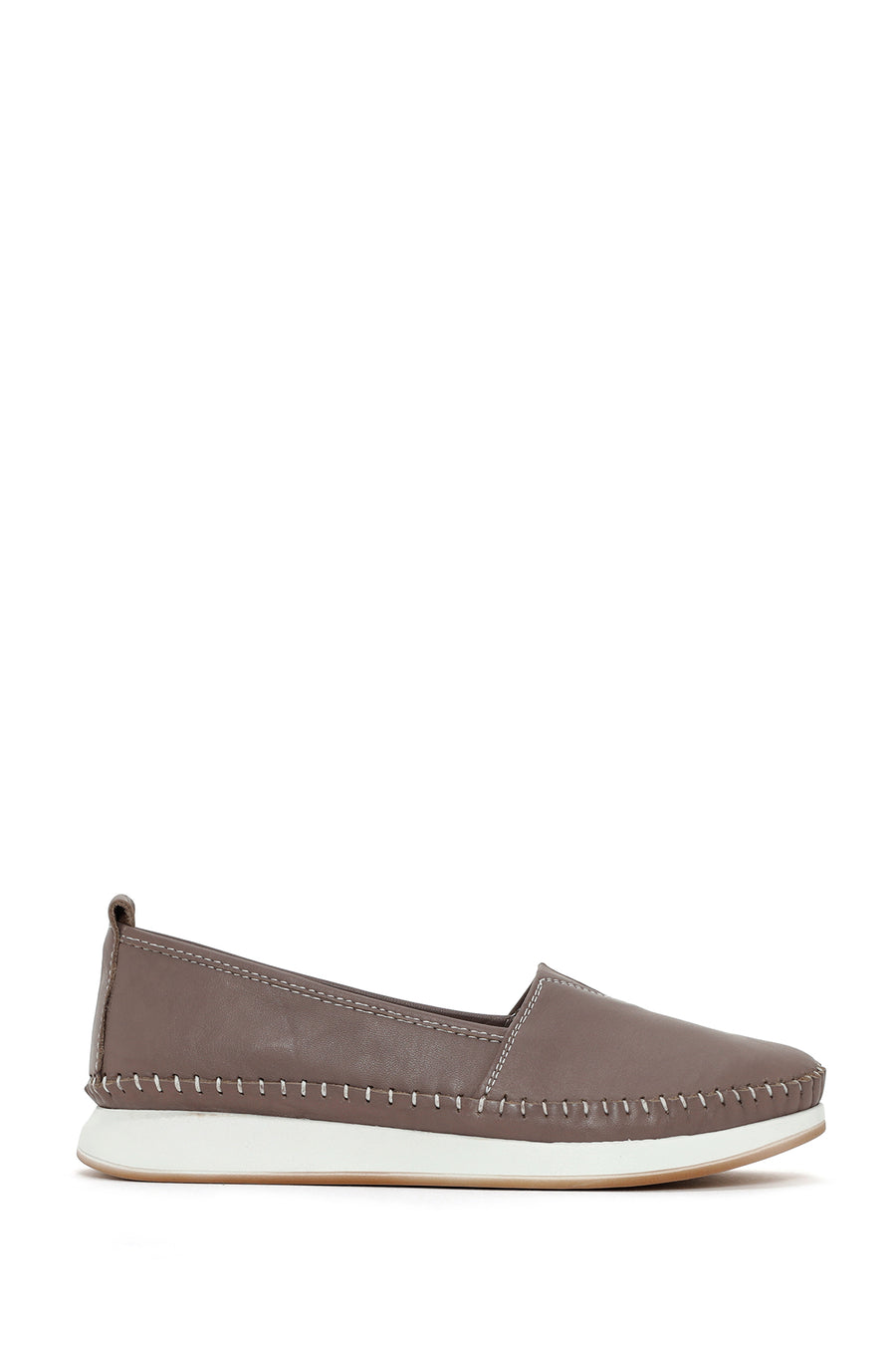 Women's Mink Leather Comfort Loafer 24SFD333518 | Derimod