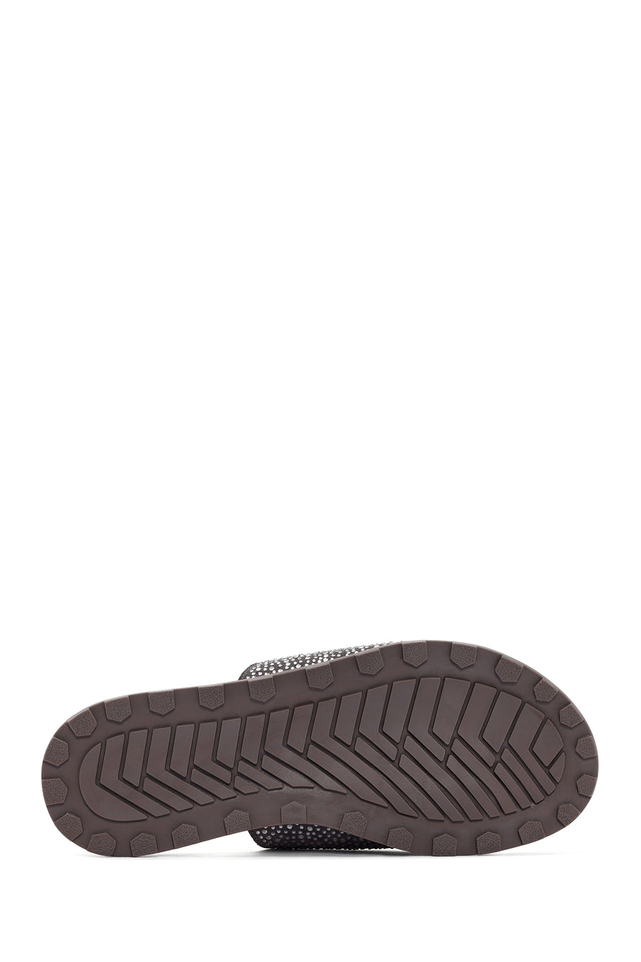 Women's Gray Stone Leather Slippers